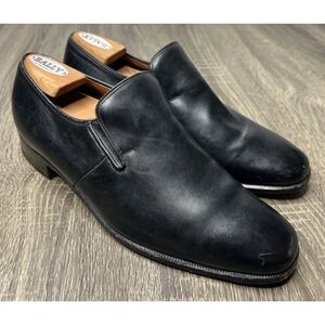 CHURCH'S Ambrose Black Leather Loafers Stretch Slip On Size UK 8.5 F / US 9.5